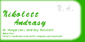 nikolett andrasy business card